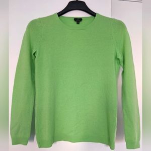 Talbots Petites pure cashmere green sweater